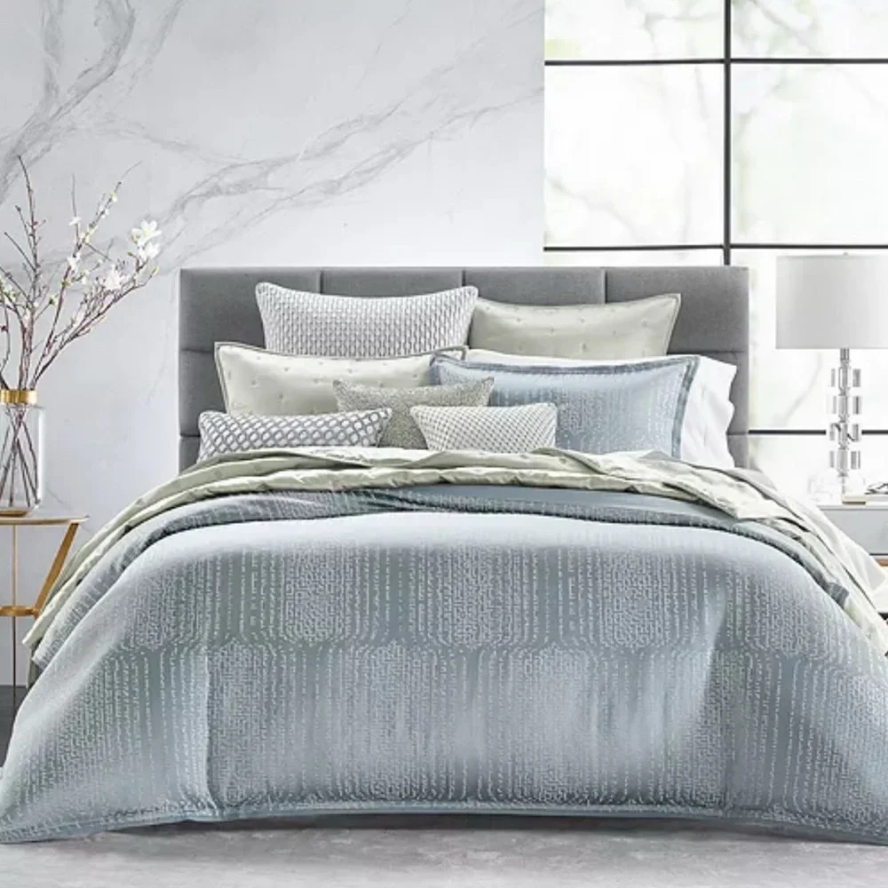 Hudson Park Collection Faded Geometric Standard Sham, New w/Tag $130